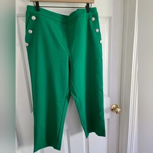 Stylish Green Pants with Button Accents